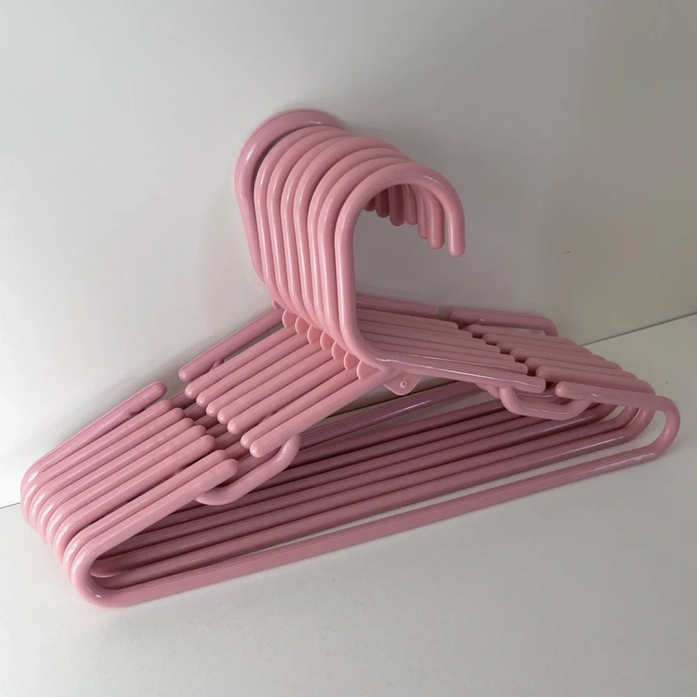 Hold Vintage dusty rose narrow shoulders 12” hangers set of 8